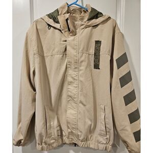 Disney Star Command Jacket Costume Hooded Zip Up Size Medium‎ Beige/Green